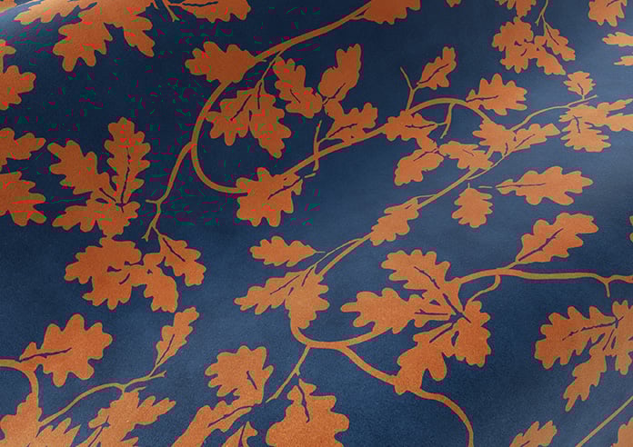 Oak Leaves Velvet, Autumn - Motorised Roman Blind - Image 4